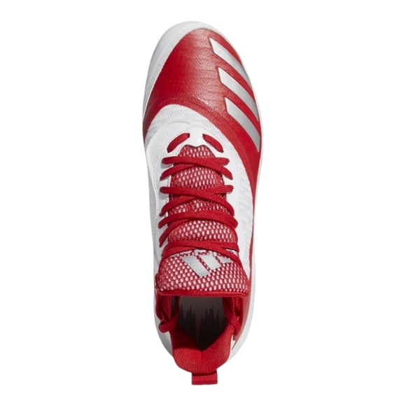 Adidas Men's Icon V Bounce Iced Out Baseball Red and White Cleats, Size 7-1/2 - Picture 13 of 15